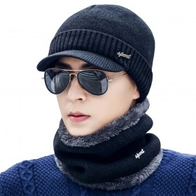 솔리드 캡비니+넥워머 세트 / 남여공용 겨울모자